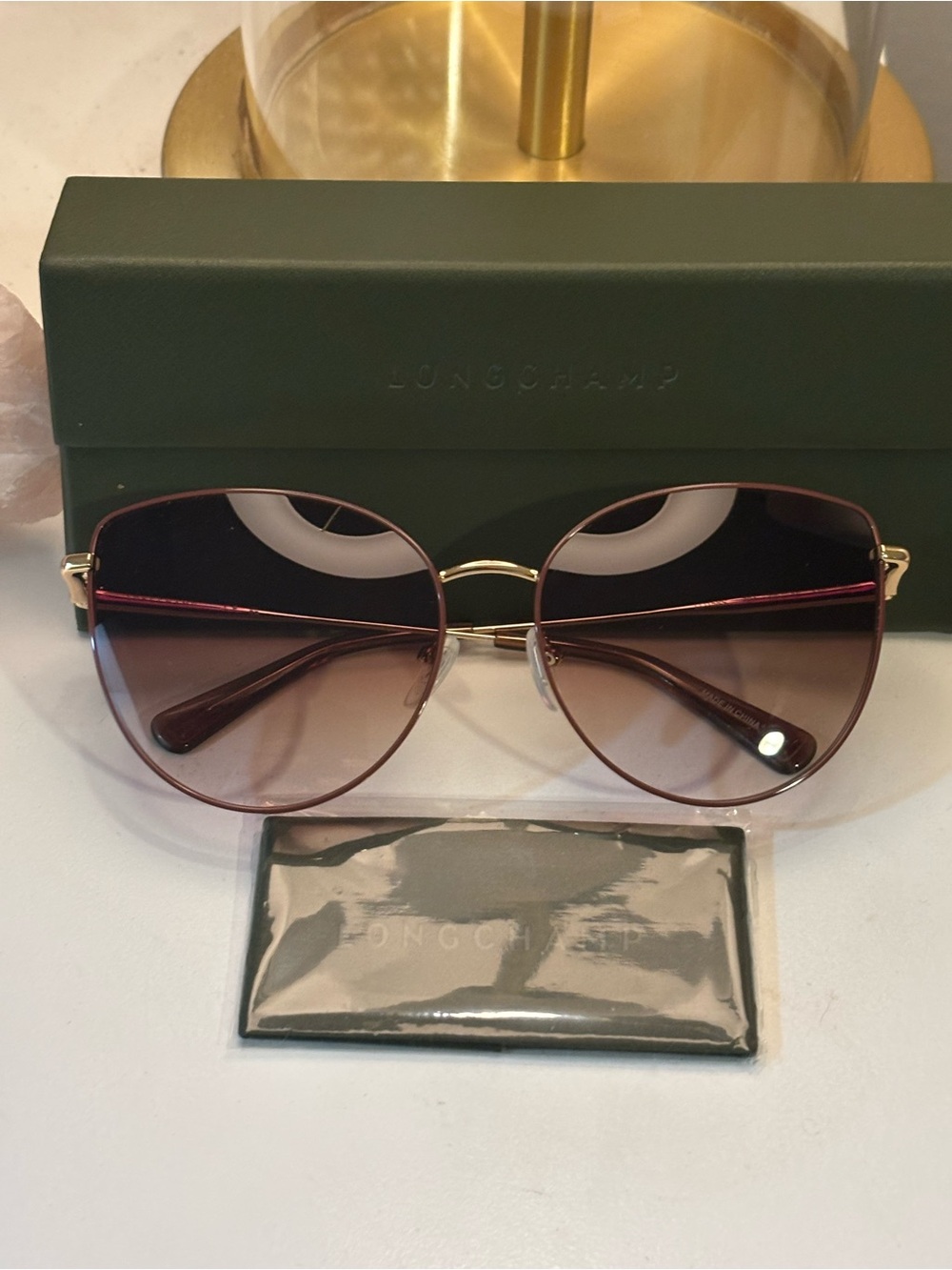 Longchamp Aviator Style Sunglasses
